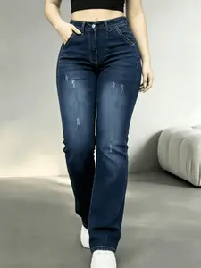 Mid-low Rise Skinny Jeans Stretchy for Women Distressed Pants ，Women‘s wear Bottom， Lady Basic Minimalist Comfortable Denim ，Tummy Control Curve Hugging ，Plus Size Regular Size BBL Spring Fashion Daily Outfits YLD01