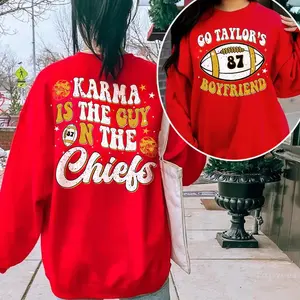 Double Side Go Taylors Boyfriend Shirt Karma Is The Guy On The Chiefs Shirt, for Everyone