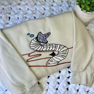 Sandworm inspired embroidered sweatshirt unisex Casual Embroidery