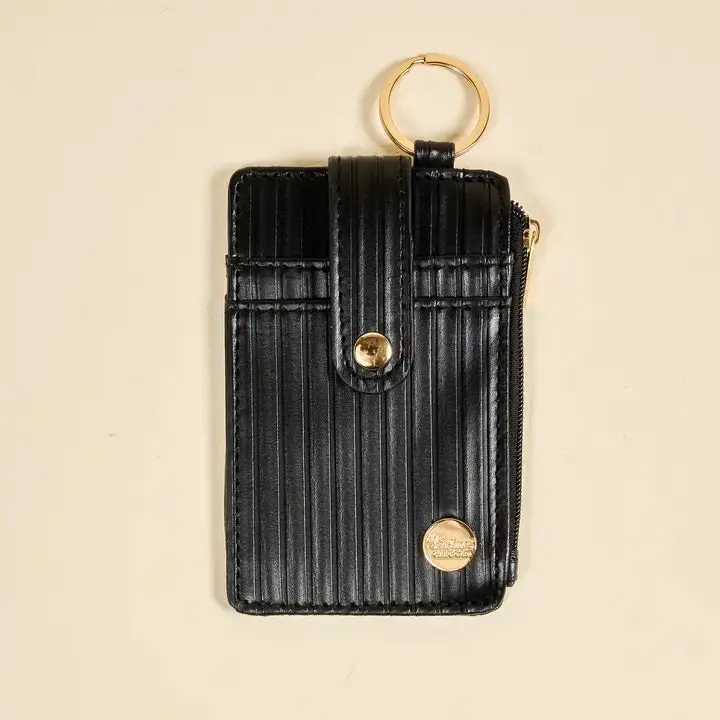 Black Ripple Ridge Keychain Wallet Black Ripple Ridge Keychain Wallet