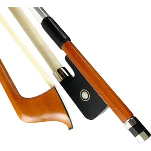 Brazilwood Ebony Violin Viola Cello Bow Full Size Ebony Frog with  Horsehair (Cello bow 4/4)