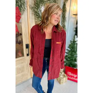 Bobby Loose Fit Corduroy Shacket Jacket Top *FINAL SALE*