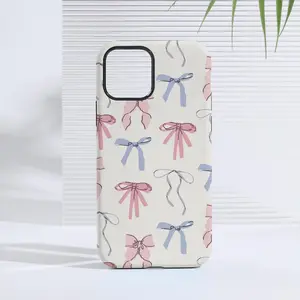 Bow Pattern Phone Case, Creative Design Phone Case, Decorative Phone Protector Cover, Phone Accessories Compatible with iPhone 11 12 13 14 15 Pro Max, Casing