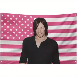 1pc YGHCYUE Daryl Dorm & Dixon Flag - Fan Art Decoration, Indoor/Outdoor Banner Suitable for Parties, Weddings, Dorms, Birthdays - Gift Store 3x5 Inches