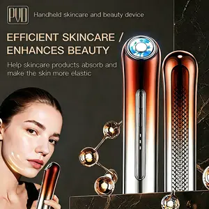 PVD 3-in-1 facial massager beauty device, New Upgraded, EMS Microcurrent & Red Blue Light Skin Care Device to Maximize Serum, Lotion & Essence Infusion, Diminish Fine Lines and Relieve Facial Puffiness for At-Home Facial Toning