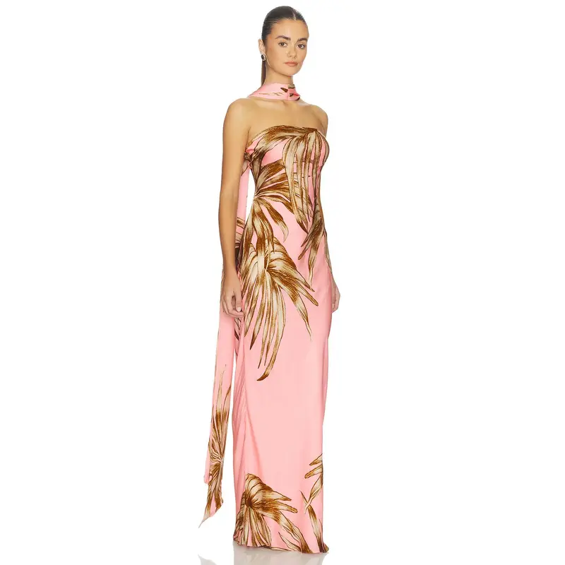 chinese dress ladies Rococo & Sand Cali One Shoulder Maxi Dress Size: M main image 1