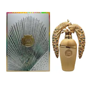 Lattafa Unisex Afeef EDP Spray 3.4 oz - Exquisite Gold Peacock Design Perfume for Men and Women Classic Fragrance Ensemble