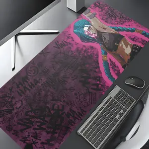 Cool Anime Graffiti Design Extra Large Gaming Mouse Pad,Aesthetic Desktop Drotection Pad,Washable Rubber Pad Non-Slip Lock Edge Multi-Size Mouse Pad Suitable For Home Office,Desktop Accessory,Good Gift for Family and friends