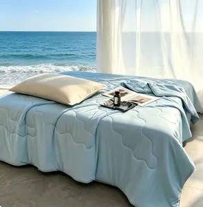 Stop night sweats instantly with this ice-cold cooling blanket. Breathable, lightweight, fits Queen/King beds. Blue summer must-have for hot sleepers. All-season use