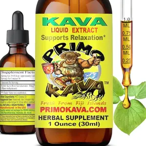 Drops | Natural Kava from Fiji | Fast Acting Kava Root Extract for Calming & Relaxation | 50 mg Potent Kavalactones | 1 oz