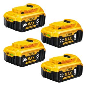 DCB2001/2/4/6/8Pack 8.0Ah Lithium BatteryReplacement for  20V Battery Lithium-ionMAXDCB200DCD/DCF/DCG/DCS Series dewaltbatteries