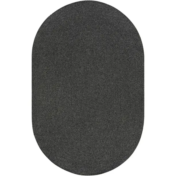 Livabliss CPK2301-69OV Machine-Woven 6 x 9 ft. Oval Charcoal Area Rug, Outdoor Chesapeake Bay Polypropylene Fiber Rug with Rustic Charm, Charcoal Area Rugs