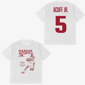 Darius Acuff Jr #5 Basketball T-Shirt – College Hoops Player Graphic Tee, Game Day Shirt Men Tops BC6