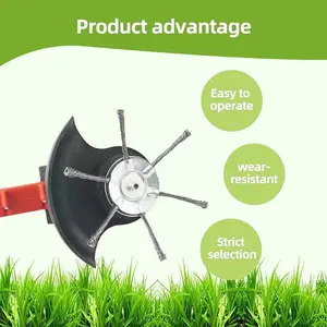 6 Inch Steel Wire Rotary Brush Cutter Trimmer Head, Weed Wacker Replacement, Electric Battery Powered, Moss & Rust Removal
