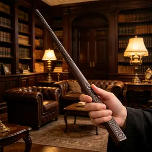 Large Caliber Resin Magic Wand Handmade Solid Wizard Staff Prop Classic Role Play Cosplay Accessory Durable Festival Decoration Ideal Birthday and Children's Day Gift for Kids Boys and Girls