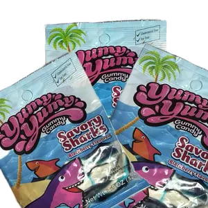 3PC HALAL YumyYumy Blackberry Flavored Savory Shark Gummies Fruity
