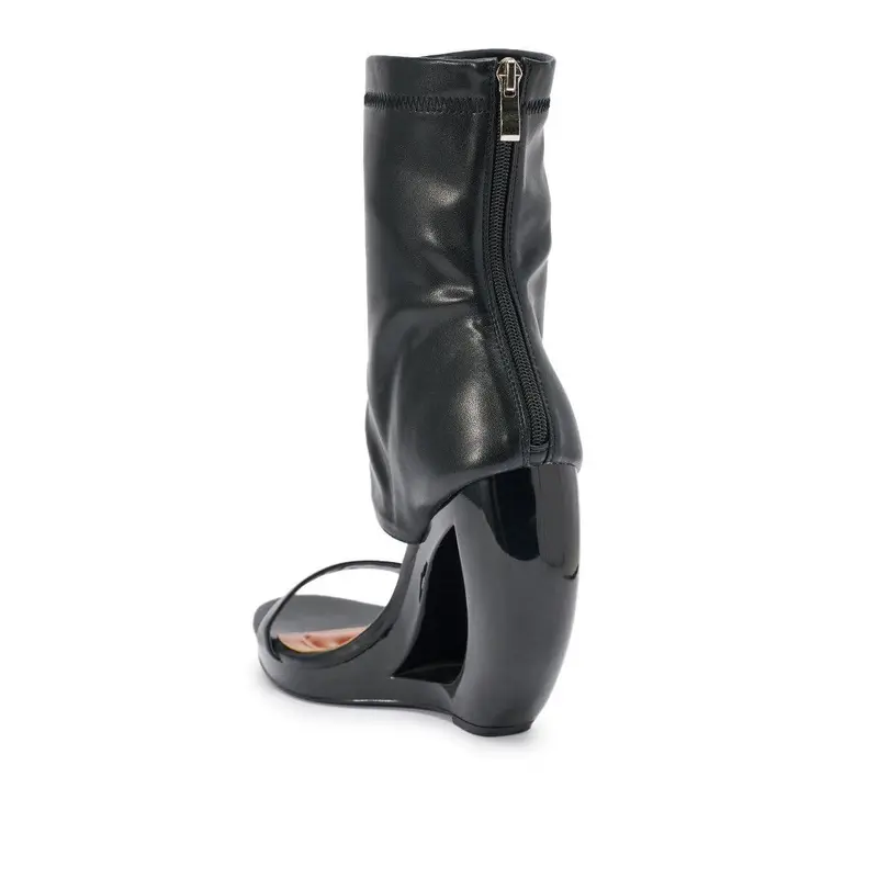 ダンパー KUNSYOUKIM 黒 車種不明 ブラック LIFT・O・MAT AKIRA GOLD DUMISANI BLACK WEDGE OPEN TOE BOOTIE - TikTok Shop