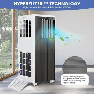 OP-14000 BTU Portable Air Conditioner | 3-in-1 Cooling, Dehumidifier & Fan for Rooms Up to 750 Sq. Ft. | 24-Hr Timer, Remote & Full Window Kit
