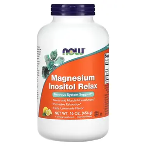 NOW Foods Magnesium Inositol Relax, Lemonade, 16 oz (454 g)