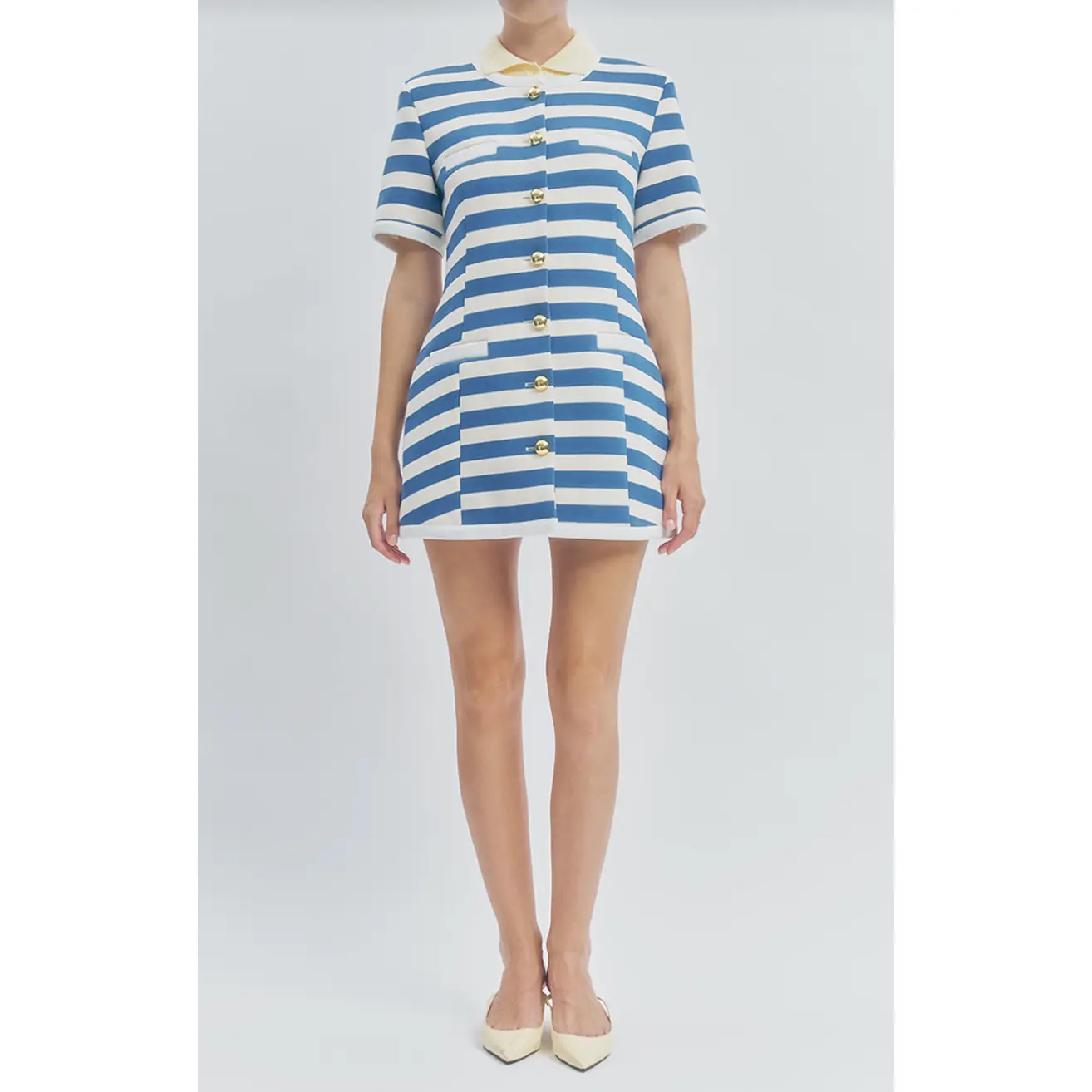 Taylor Dress - Blue Stripe
