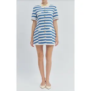 Taylor Dress - Blue Stripe