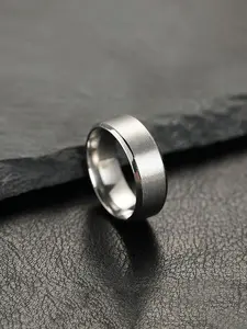 Simple Matte Wide Stackable Ring, Fashion Accessories for Both Men & Women for Party, Daily Clothing Decor, Trendy All-match & Exquisite Jewelry for Birthday Gift, Stackable Finger Rings
