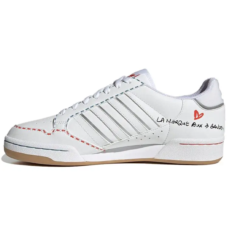 Adidas Continental 80 Stripes Men's Casual Trainers, 'Embroidered Flower' Style GZ3044, New Condition, All Seasons, No Heel, Round Toe, Floral, Variant Selected, Embroidery, Low Top, Sporty Chic