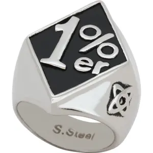 316L Stainless Steel 1% er One Percent Outlaw Biker Motorcycle Club Signet Ring