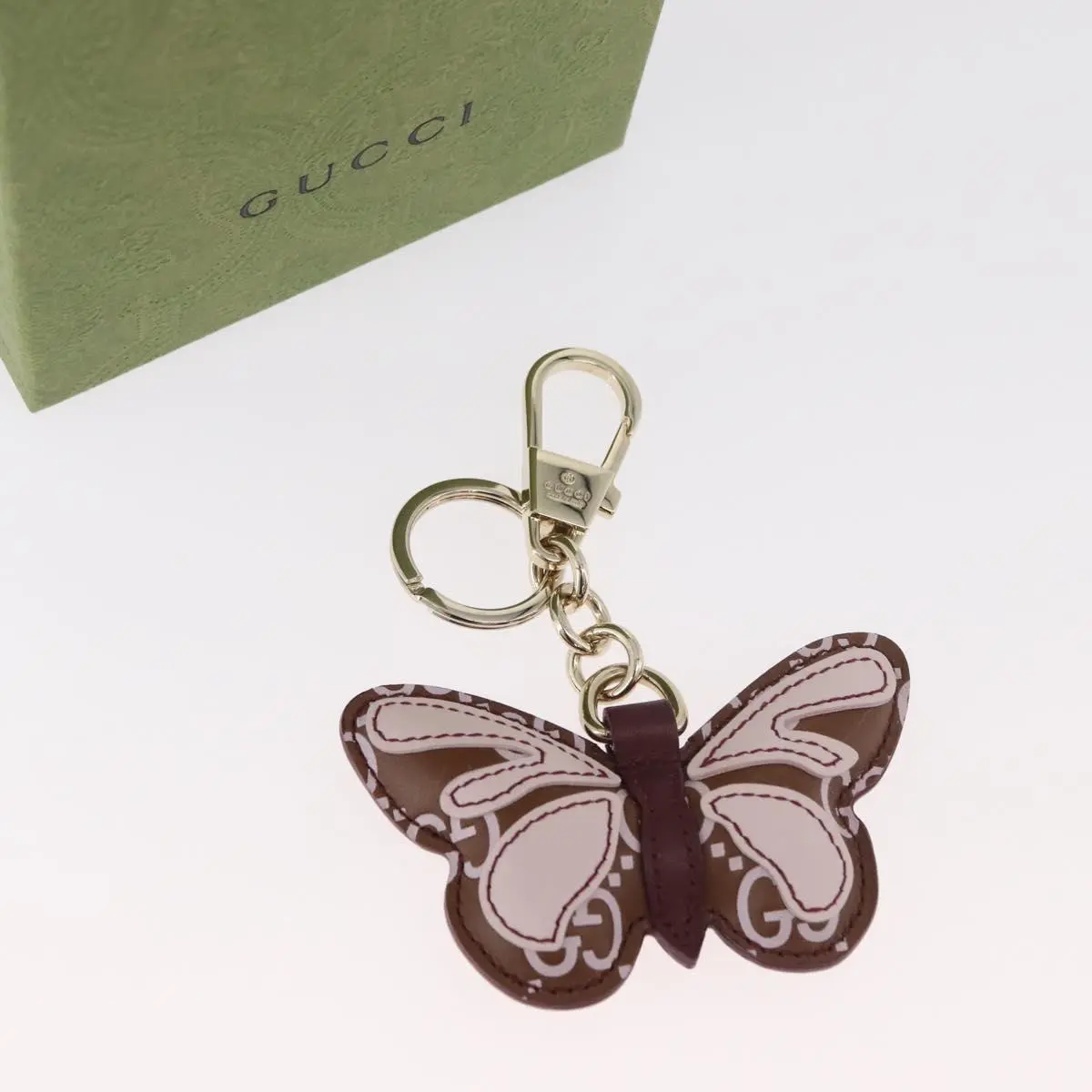 Pre-owned GUCCI FINAL SALE Bag Accessories Butterfly GG Bag Charm