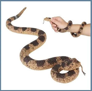 Fake Snake Prank Toy, Realistic Rubber Snake to Scare Birds and Mice, Rattlesnake Toy Figurines Stress Relief, Parties, Halloween - Toy Snakes for April Fool's Day Fun,7.7 OZ/13.8 IN (1 pc).