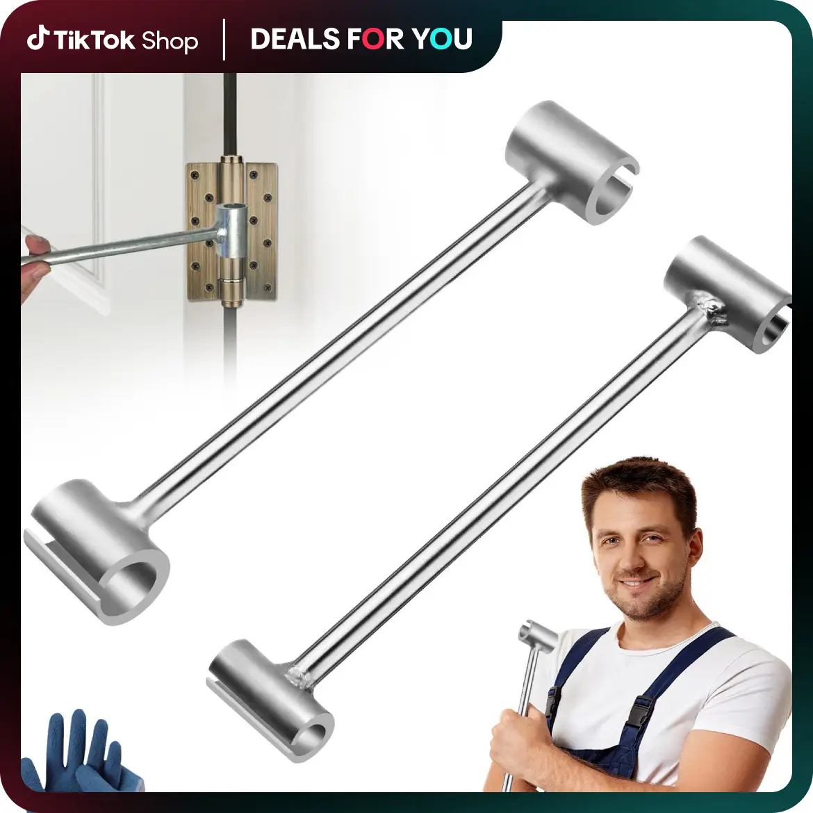 Door Hinge Adjustment Tool, Hinges Gap Adjusting Wrench, Knuckle Bender for Flag Hinges of Residential, Fire, Security, Clean-room Doors