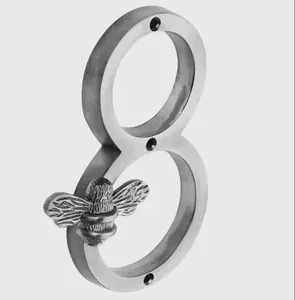 Brass Bee House Numbers