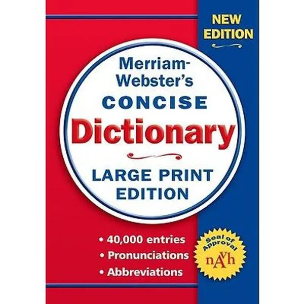 Merriam-Webster's Concise Dictionary: Large Print Edition -- Merriam-Webster, Paperback