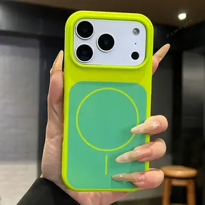 New Liquid Silicone Magnetic Phone Case For iPhone 17 Air 15 14 13 16 17 Pro Max Plus Magsafe Official Charging Protector Cover