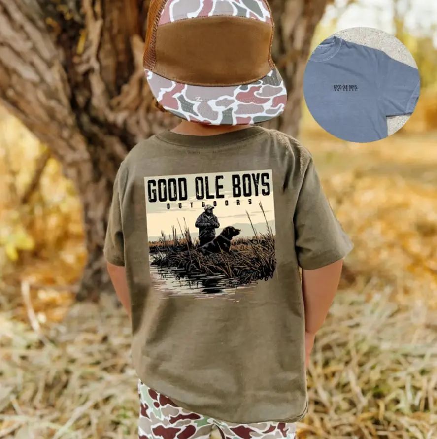 Midday Marsh youth 2-Side T-shirt, country boy clothes, boy stuff, Camo shirt for boys, men's country clothing, hunting lover