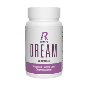 DREAM Natural Sleep Support Capsules - Natural Sleep Support Capsules for Relaxation & Deep Rest | Vegan Non-GMO Melatonin Supplement for Calm Mind, Stress Relief & Peaceful Night | 30 Capsules for Restful, Non-Groggy Sleep