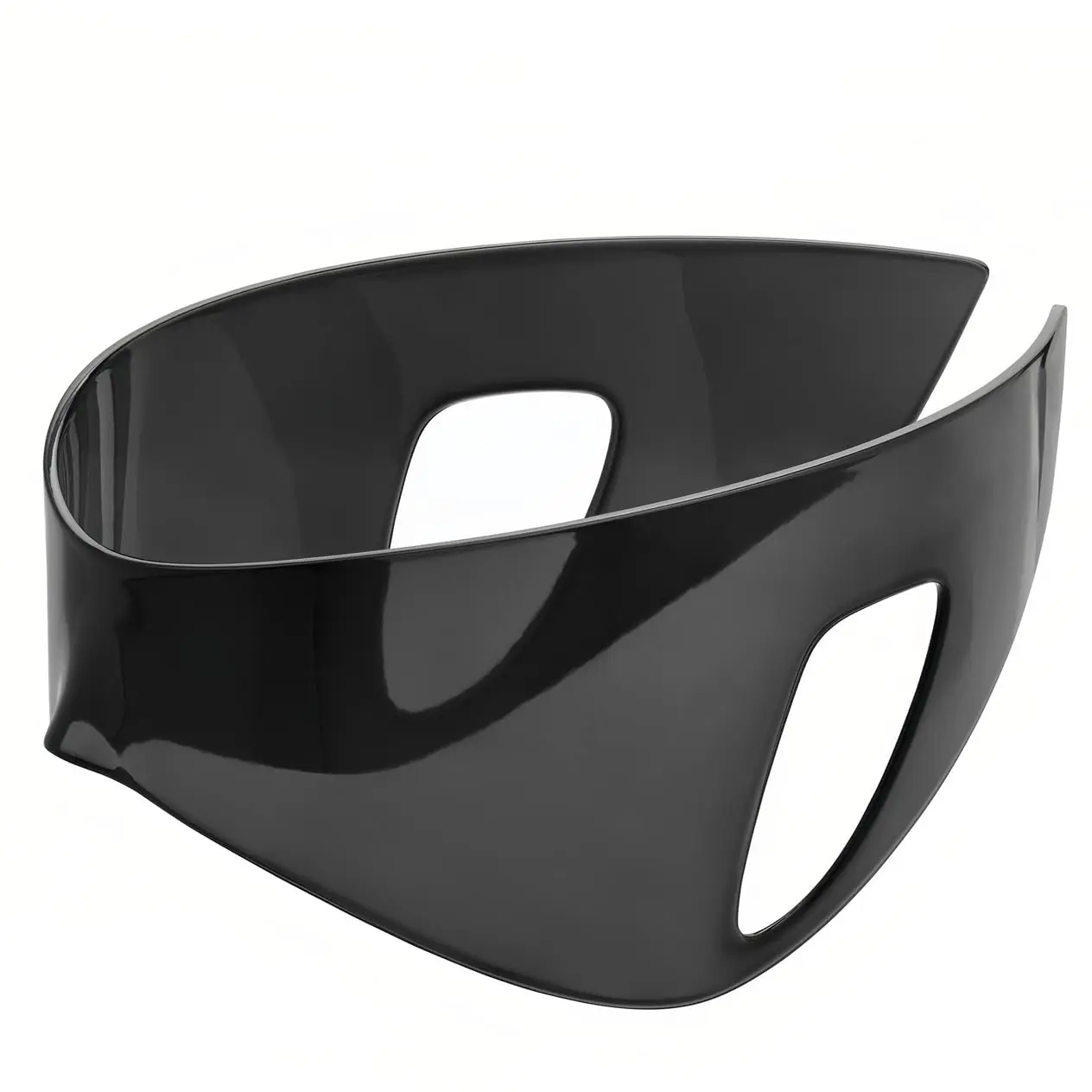 Future Punk Visor Glasses, Black Wraparound Mask Design, One-Piece Shield Style, Perfect for Music Festivals, Cosplay, Role-Playing, Costume Parties, Stage Performances and Streetwear, Fashion Eyewear for Men and Women