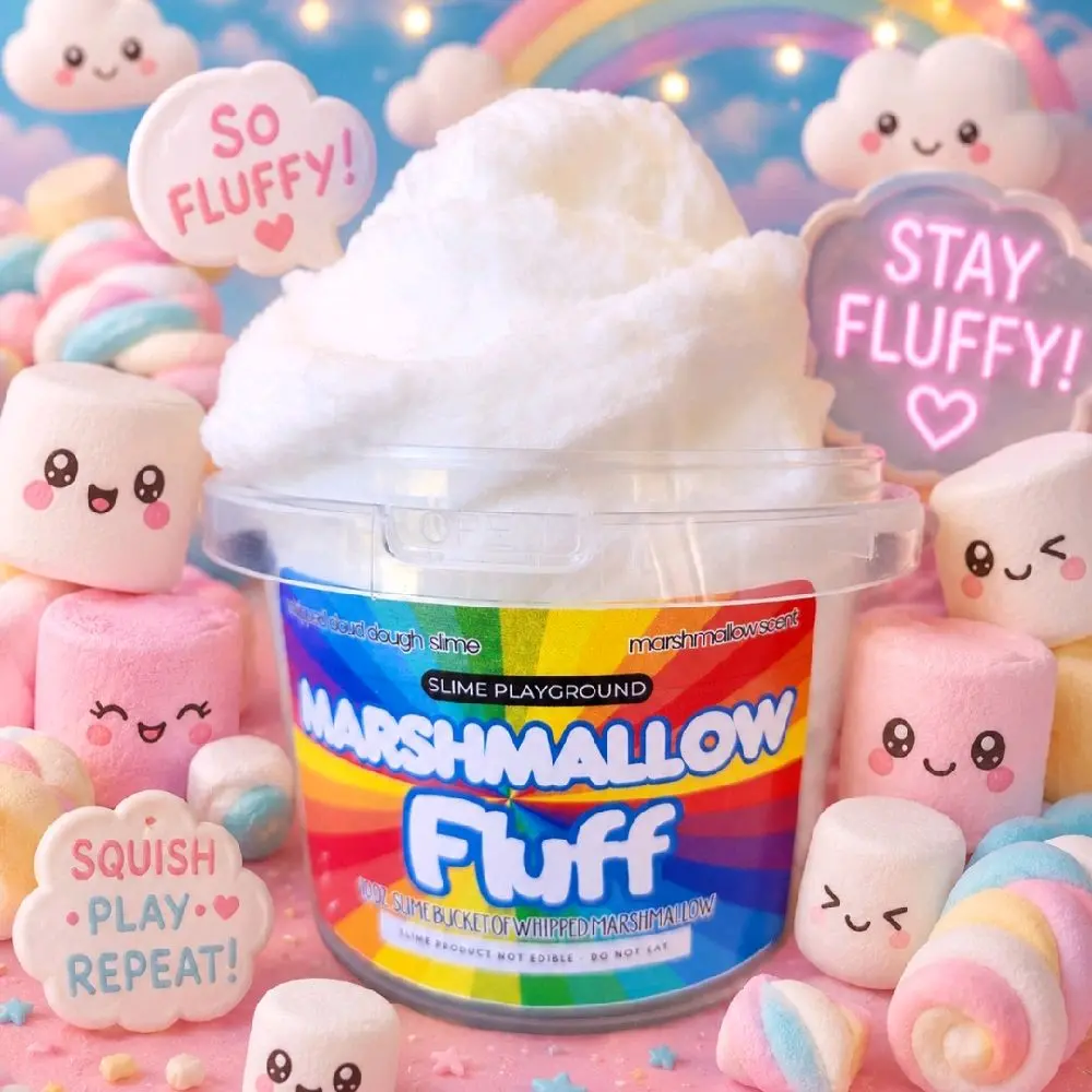 Marshmallow Slime - 16 oz Bucket - Non-Sticky - Sensory