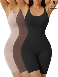 Women's Seamless Bodysuit Shapewear Solid Yoga Bodysuit