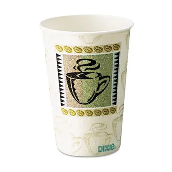 Dixie Individual Pack Non-Plastic Disposable Insulated Paper Cups - 10 oz Heat-Resistant, Multicolor Coffee Haze Design, Comfortable Grip, 25 Pcs Tableware for Home, Campfire-BBQ Party Use, Insulation