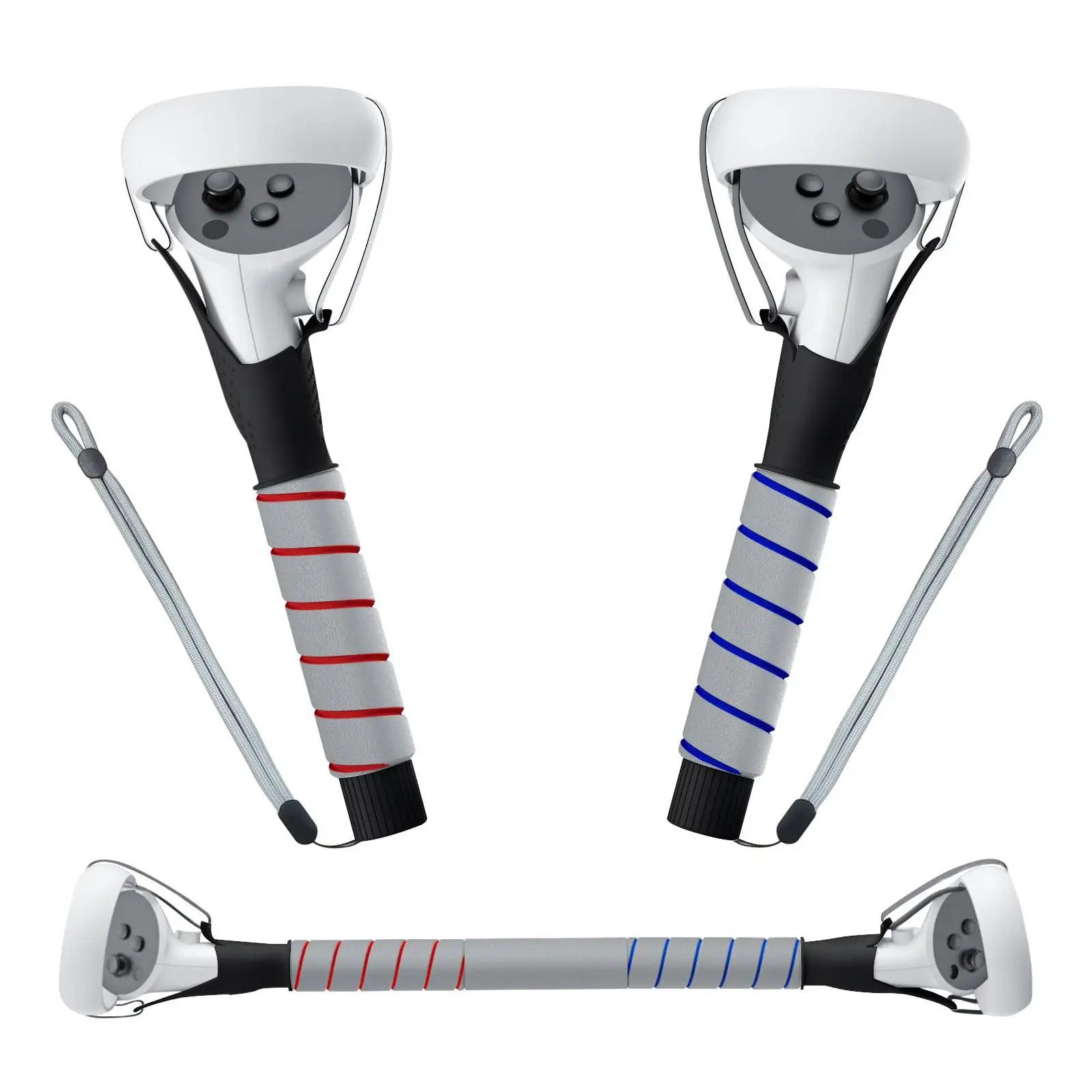 Durable Handle Attachment, 2 Counts Long Arm Grip, Virtual VR Gorilla Tag, Long Arms Grips For Meta Quest 2 Beat Saber Golf Club Baseball, Gaming Acce