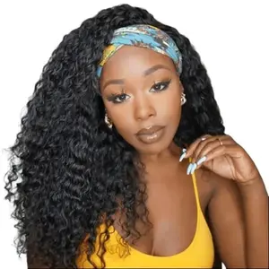 Beautyforever Water Wave Glueless Human Hair Wigs Headband Wig Natural Color 200% Density