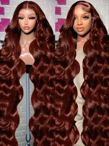 Bling Hair 30 32 Inch Orange Ginger 13X6 HD Lace Frontal Wigs 180 Density Body Wave 13X4 Lace Front Wig Human Hair Lace Frontal Wigs For Black Women