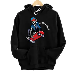 Skeleton skull skater skateboarding skateboarder skate gift Hoodie, Sweatshirt, T-Shirt