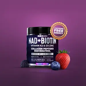 NuraGen Berry Bliss Gummies | Collagen + Biotin + NAD+