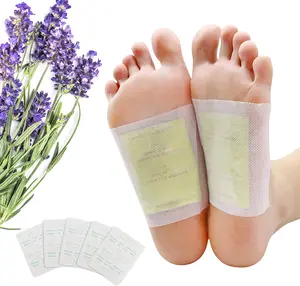 Swesth Lavender Good Night Foot Pads - Natural Bamboo Vinegar Cleansing for Relaxing Foot Care, Aromatic Herbs, Easy-to-Use, 10 Pack - Body Cleansing, Self-Care, Health, and Healing