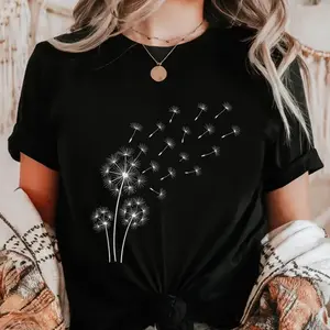 Dandelion Flower T Shirt, Dandelion Shirt for Women, Inspirational Shirt, Flower in Natural T-shirt, Cute Trending Womens T-Shirt
