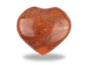 Peach Aventurine Crystal Heart Palm Stone, Natural Healing Stone for Anxiety Relief, Meditation, Polished Puffy Heart Stone, Spiritual Gift