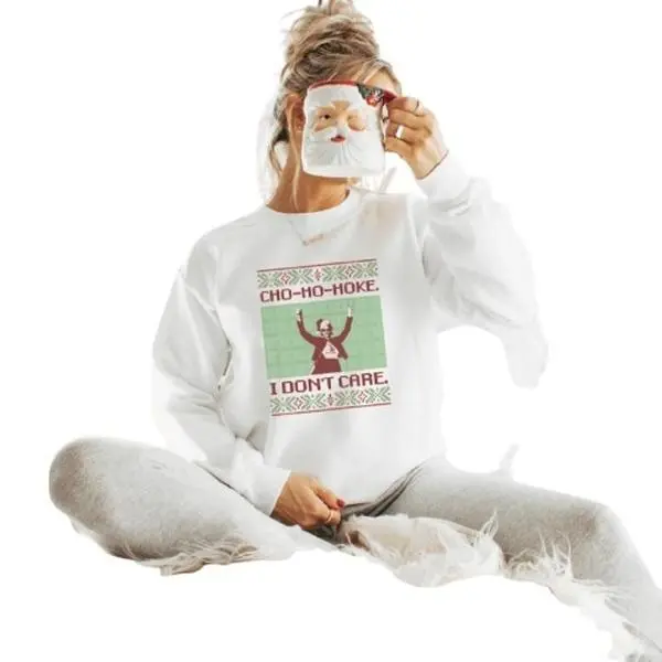 Katie Maloney Choke Ugly Christmas Sweater Vanderpump Gift Bravo Xmas Shirt Sweater Cotton Spandex Womenswear Fit