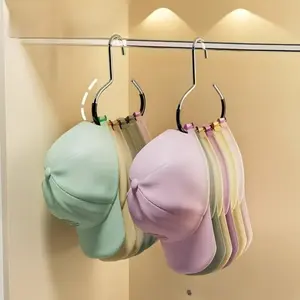 New Hat Rack Organizer, Storage Hooks, 8-Cap Hanging Hat Holder, No-Drill Hook-Free Multifunctional Storage Display for Baseball Caps & Tall Hats, Ideal for Dorm Closets & Home Use, Keeps Hats Tidy & Clean All Year Round